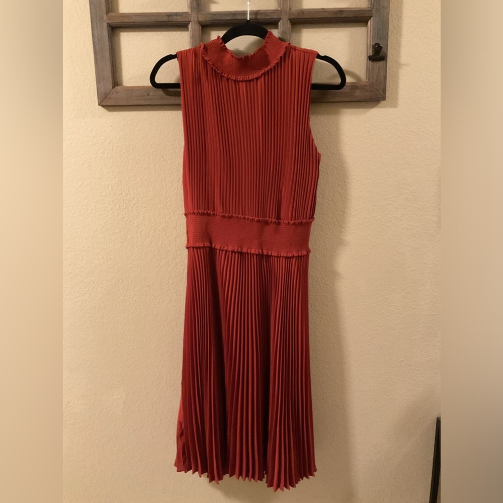 Fall Color Pleated Dress